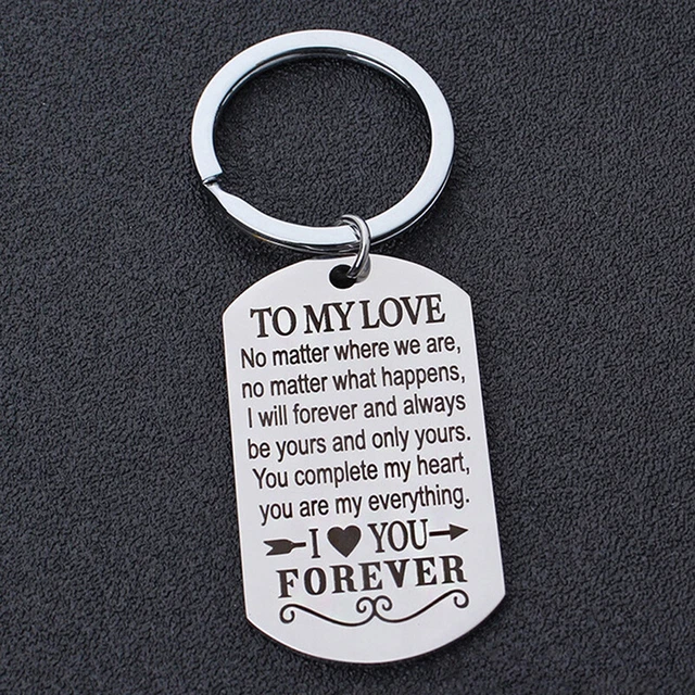 Valentine Love Gift For Women Men To My Love Keychain Anniversary Wedding Gift`