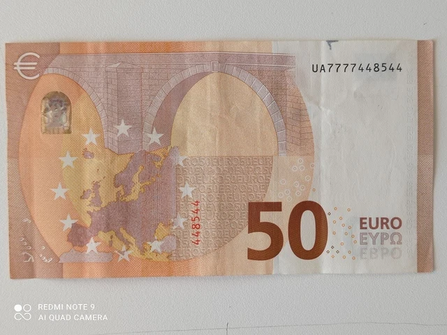 Billet de 50 euro 2017  7777