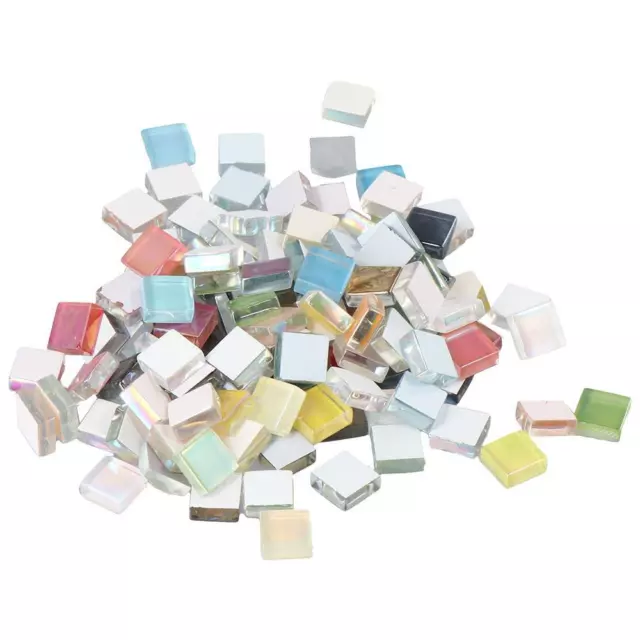 200pcs Square Crystal Mosaic Tiles Mix Color Art  Tiles Craft  for Handmade Art