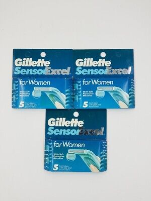 5 cartuchos de recarga de hoja de afeitar Gillette SensorExcel para mujer - lote de 3