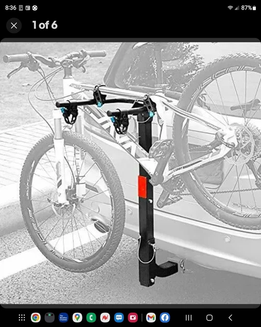 LEADER ACCESSORIES HITCH Mounted 2 Bike Rack Bicycle Carrier Racks