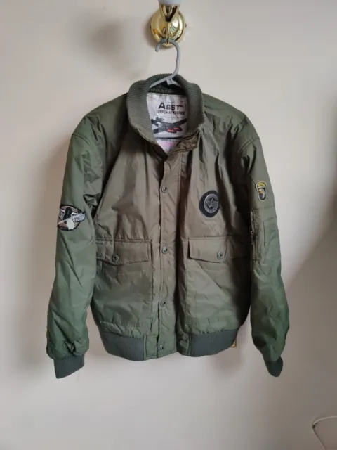 Mens Green Airborne / US Air Force bomber Jacket Size Medium