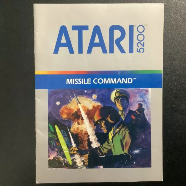 Missile Command Atari 5200 Instruction Manual Only