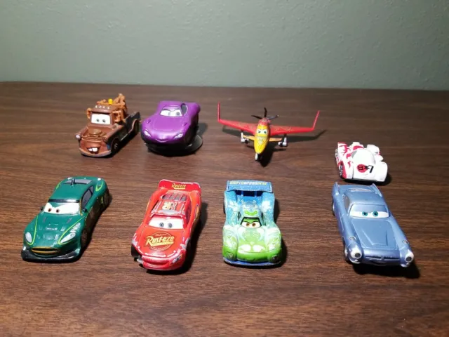 Disney Pixar Cars Toy Lot of 8 Variety Of Characters Diecast Loose Collection