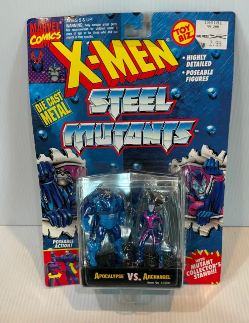 X-MEN STEEL MUTANTS (1994 ToyBiz) -- Apocalypse Vs Archangel AF -- On Card