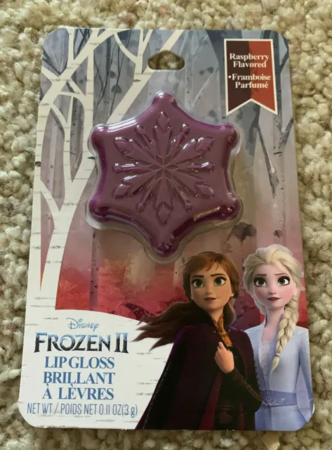 NIB Disney Frozen 2 Elsa Anna Lip Gloss Raspberry Flavored .11 oz