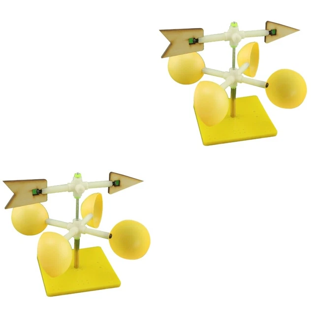 2 Count Anémomètre Indicateurs De Direction Du Vent Puzzle Jouets Girouette