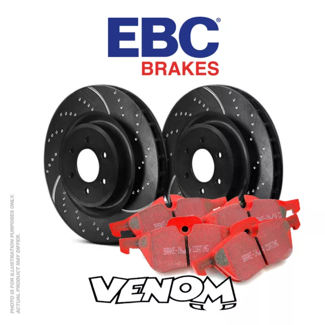 EBC Front Brake Kit Discs & Pads for Fiat Coupe 2.0 20v Turbo 220 96-2000