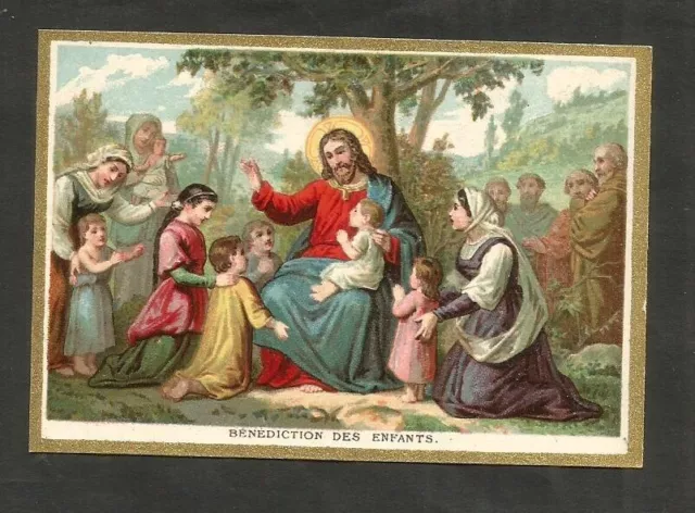 IMAGE PIEUSE  BONNE PRESSE N° 63 JESUS Benediction des Enfants