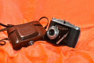4,5/85 MM 6x6 Formato Medio Agfa Agfa Isolette II Pronto Obiettivo Apotar 1 
