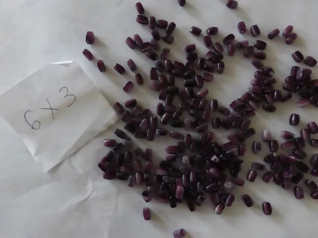 PROMO lot de 1000 perles anciennes en verre violet violette grain de riz 6 X 3