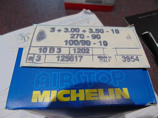 CAMERA D'ARIA MICHELIN 3.00-10 100/80-10 100/90-10 PIAGGIO VESPA  valvola curva