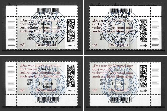 Bund Mi.Nr. 3731 (2022) gestempelt Berlin/225. Geburtstag von Heinrich Heine