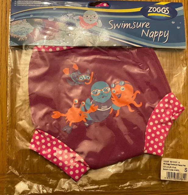 NEW Zoggs Swimsure Neoprene Swim Nappy Cover Blue Size small