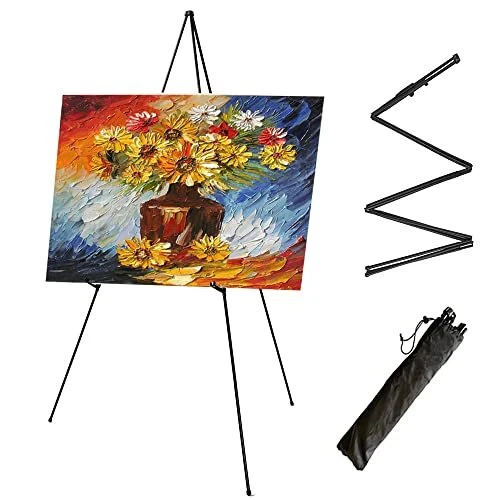 Chevalet de Présentation Chevalet d'art Portable Peinture Aluminium Petits Ré...