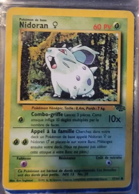 Pokemon Card Nidoran 57/64 EX Jungle Wizard France