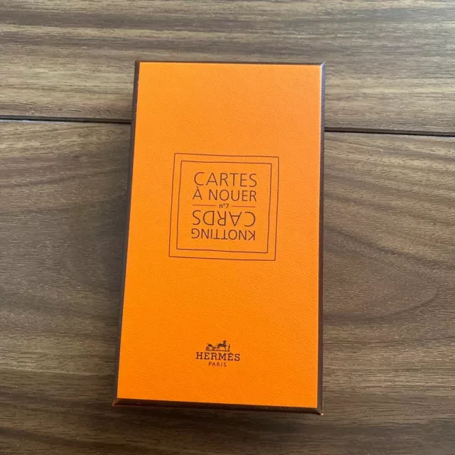 Hermes Cartes A Nouer Knotting Cards No.7 Orange Box Accessory Authentic #7