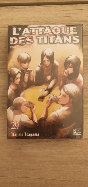 manga snk, L'attaque des titans tome 29, edition limitee  sous blister