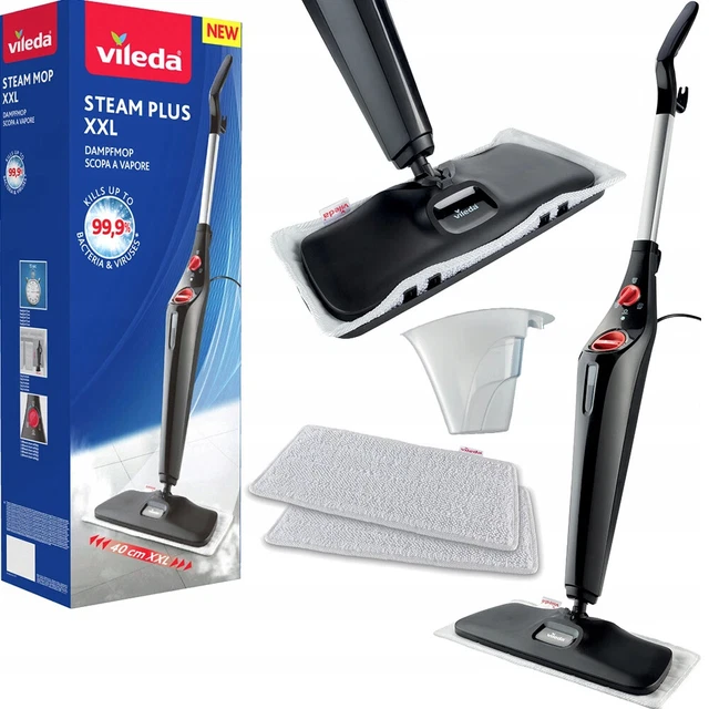 Vileda Steam XXL Scopa A Vapore - 1550 W, Serbatoio 0.4L, Testa Snodabile 40cm - Con Panni Microfibra - Foto 7