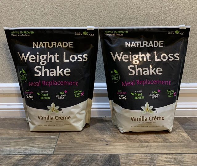 2 NATURADE PLANTBASED Weight Loss High Protein Shake 2.5Lb x2 Vanilla