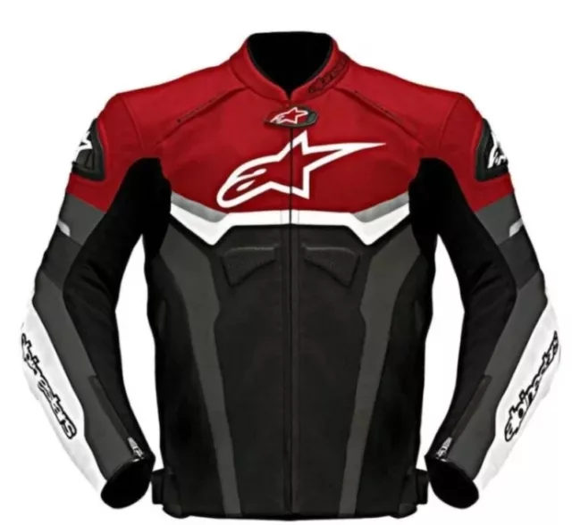 Alpinestars TG-P Plus Red And Black Motorcycle Leather Jacket.      M-Size
