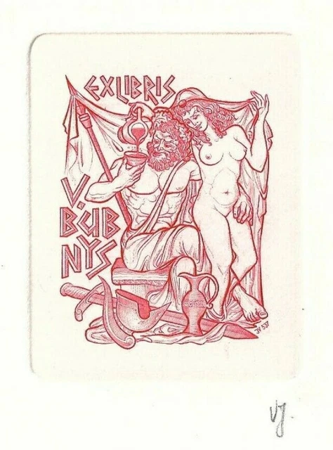 VITAUTAS JAKSTAS: Exlibris für V. Bubnys, Akt