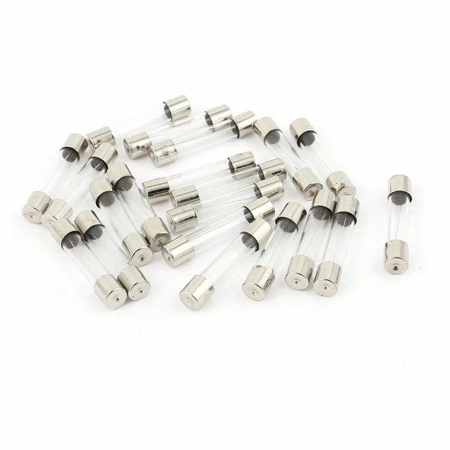 20pcs 6x30mm 6Amp 250V fusion rapide agit faible capacité rupture fusible verre