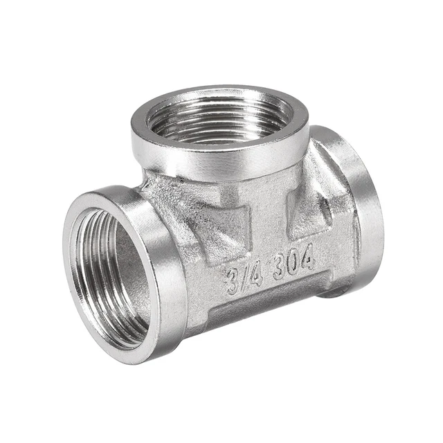 Stainless Steel 304 Cast  Pipe Fitting G3/4 Female Thread Tee Shaped Connector