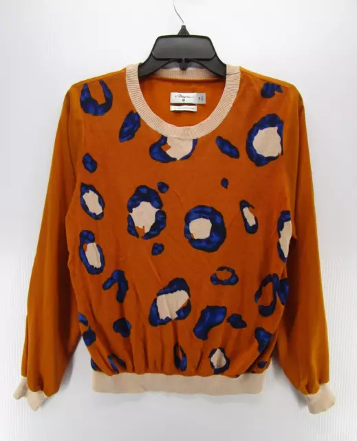 3.1 Phillip Lim X Target Top Women Medium Orange Pullover Colorful Crewneck Knit