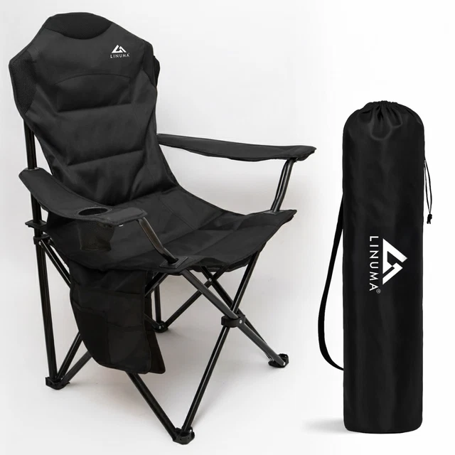 Crownstores Faltbarer Campingstuhl Mit Getrnkehalter  Kompakter  Anglerstuhl Bis 150kg