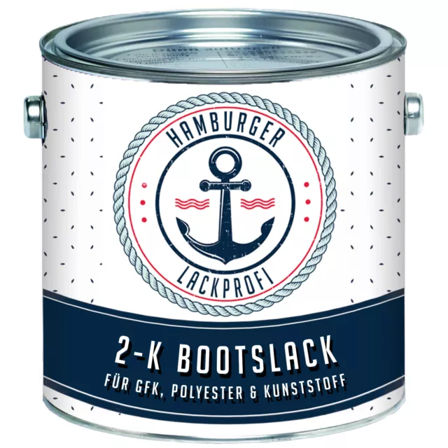 2K Bootslack MATT für GFK & Kunststoff FARBAUSWAHL Yachtfarbe Yachtlack HLP