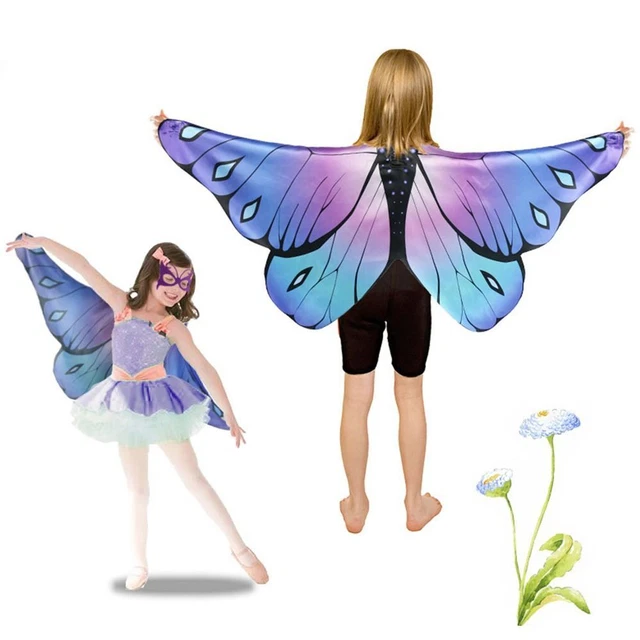 Fairy Costumes Accessory Butterfly Scarf Butterfly Wings Shawl Kids Cloak