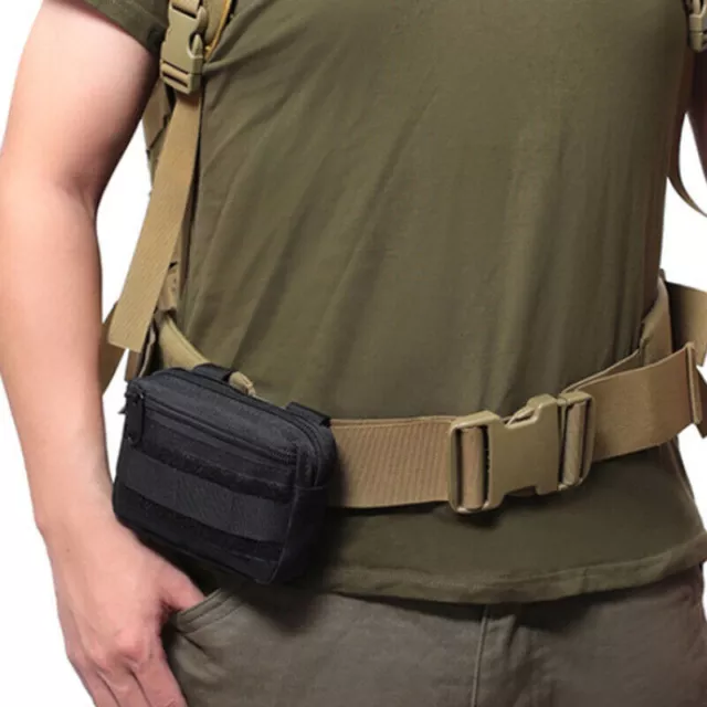 Men's Molle Tactical Military Pouch Belt Waist Pack Outdoor Sports Storage Bags 3