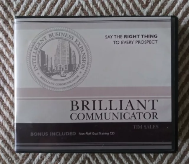 Intelligent Business Expansion Brilliant Communicator CD Training by Tim Sales