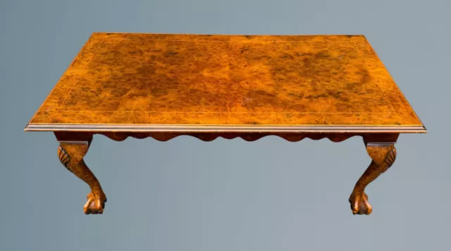 A Good Quality Burr Walnut Rectangular Coffee Table