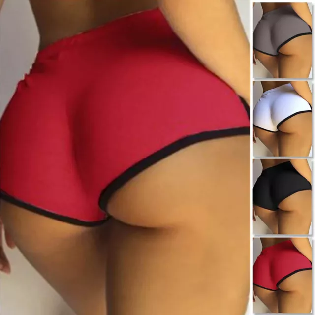 Women High Waist Sport Style Knickers Panties Lady Solid Color Underwear Briefs
