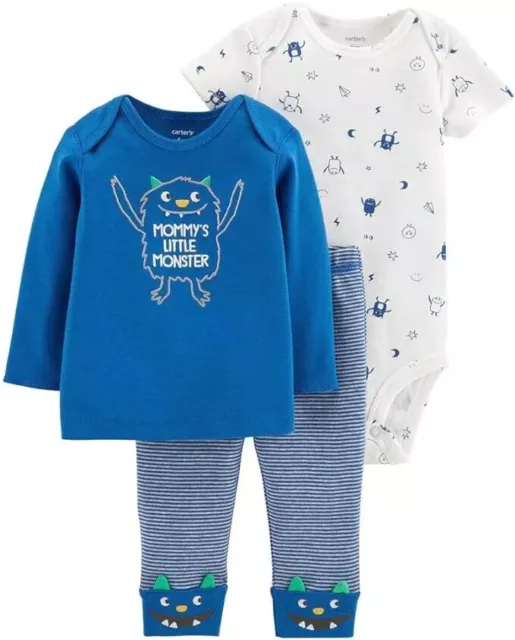 Carter's  Baby Boy's 3-Piece Monster Little Character Set   NB-24M