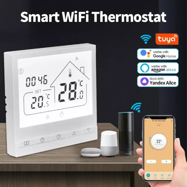 Smart Thermostat Water Boiler Electric Floor Heating Temperature Tuya Alexa