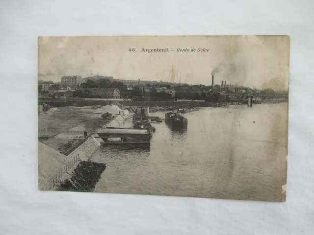 Cpa Argenteuil Bords De Seine Postale E 1916