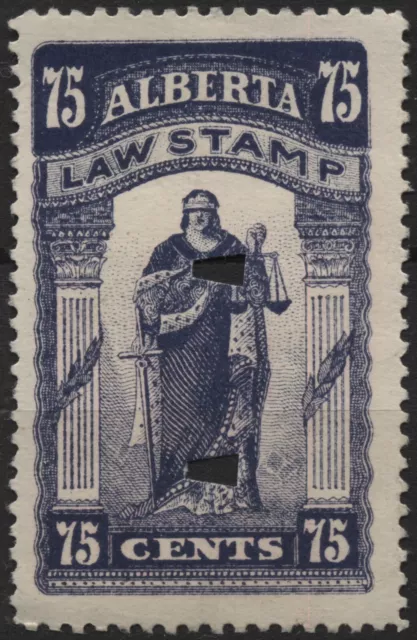 Canada 1907 #AL22 75c violet Alberta Law Stamp used