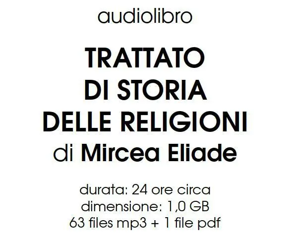 Audiolibro DVD mp3 TRATTATO DI STORIA DELLE RELIGIONI Mircea Eliade audiobook