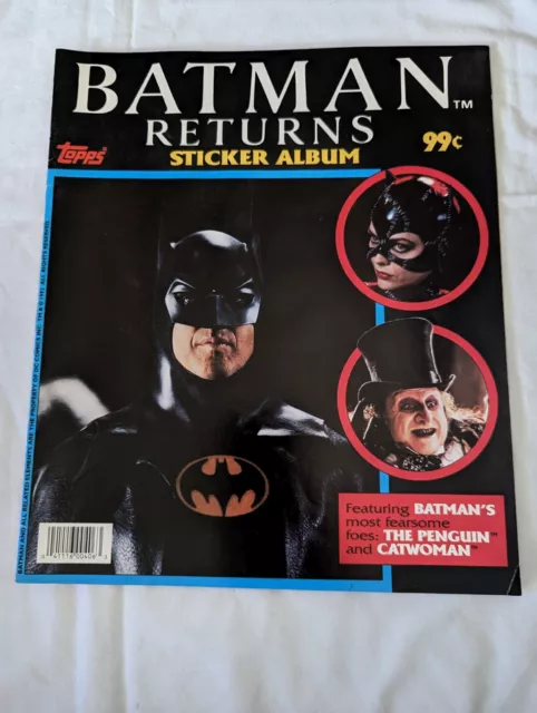 1992 Topps Batman Returns Sticker Album Unused Condition