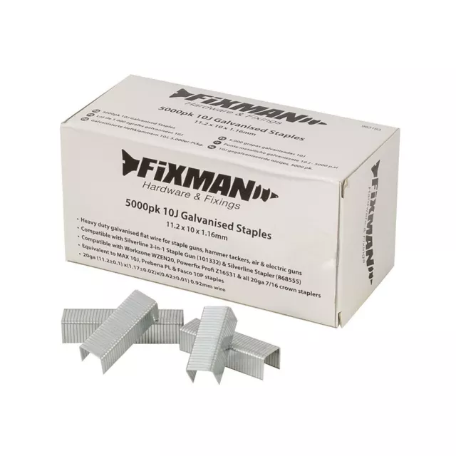 Fixman 11,2 x 10 x 1,17 mm 10 J Carrelli zincati 5000pk 983163