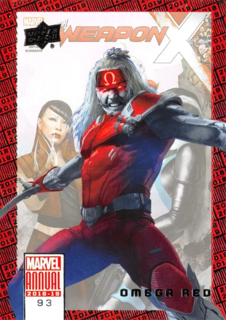 OMEGA RED / 2018-2019 MARVEL ANNUAL (Upper Deck) BASE Trading Card #93