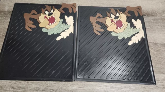 1994 Vintage Looney Tunes Tasmanian Devil Car Floor Mats Rear Only