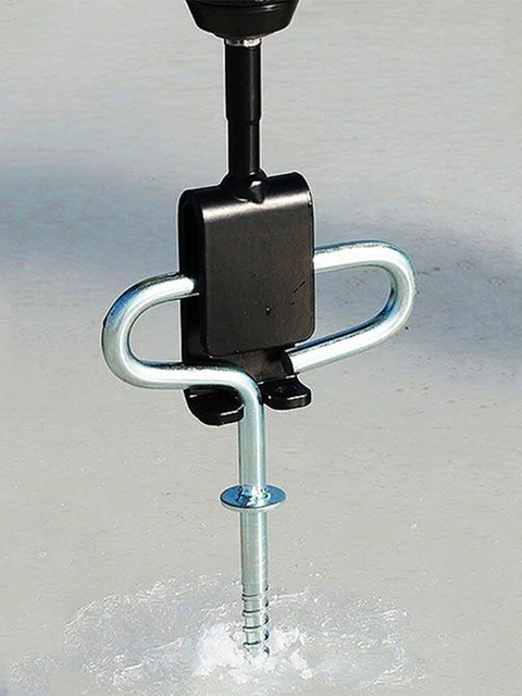 Durable Ice Anchor Power Drill Adapter Nail Fixing for Canopy Ice FishingLT 3
