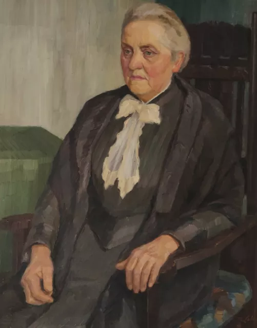 Gemälde Mutter Künstlerin Kunst Original Ölgemälde Mathilde SOHLER 1883 - 1964