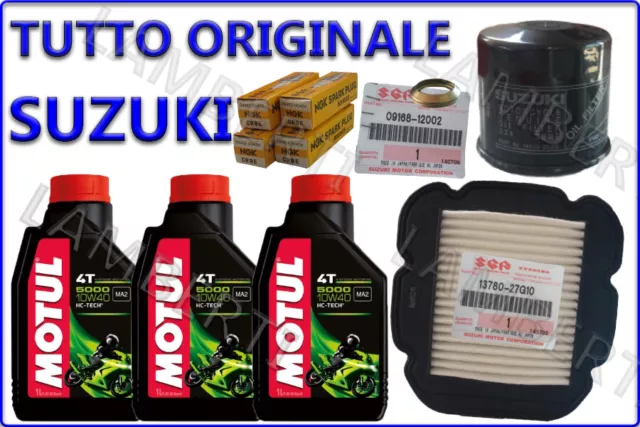 Kit Tagliando Originale Filtro Aria Olio 5000 10W40 Suzuki V Strom Dl 650 2008