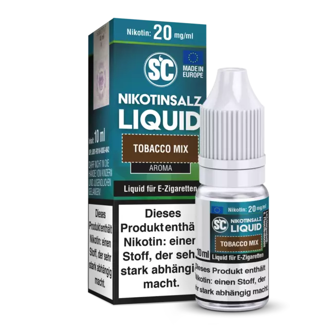 10 x SC - Tobacco Mix - Nikotinsalz Liquid 10, 20 mg/ml