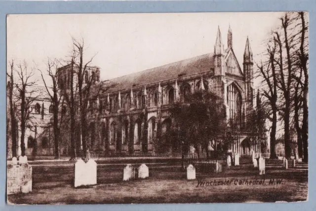 HAMPSHIRE, WINCHESTER CATHEDRAL N.W.  - Unposted Vintage Postcard
